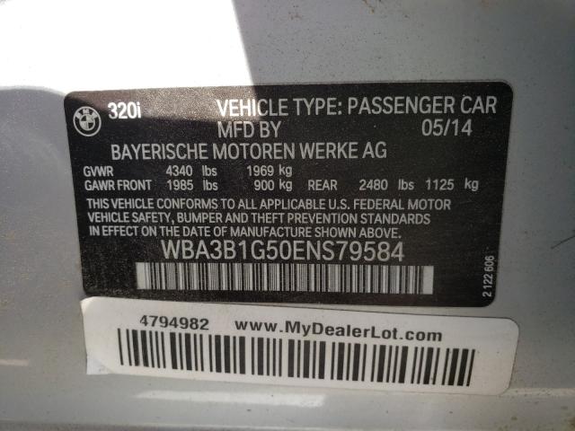 Photo 9 VIN: WBA3B1G50ENS79584 - BMW 320 I 