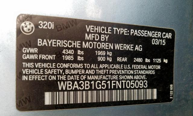 Photo 9 VIN: WBA3B1G51FNT05093 - BMW 320 