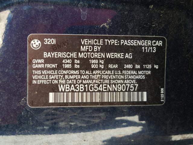 Photo 9 VIN: WBA3B1G54ENN90757 - BMW 320 I 