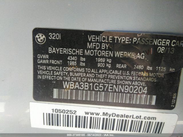 Photo 8 VIN: WBA3B1G57ENN90204 - BMW 3 SERIES 