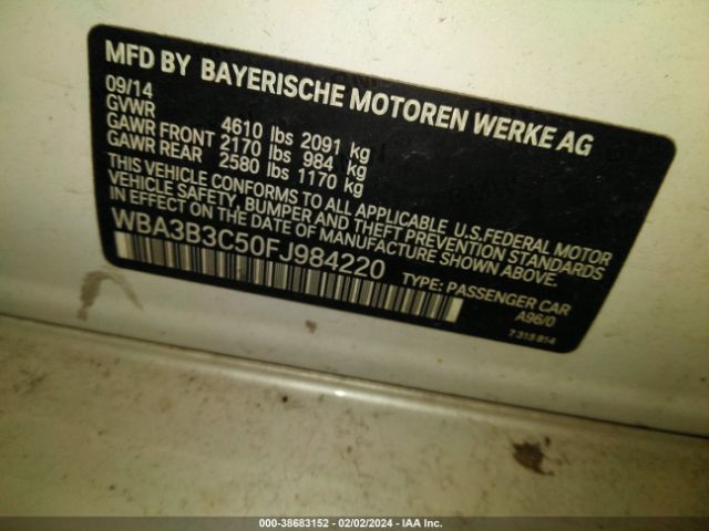 Photo 8 VIN: WBA3B3C50FJ984220 - BMW 328 