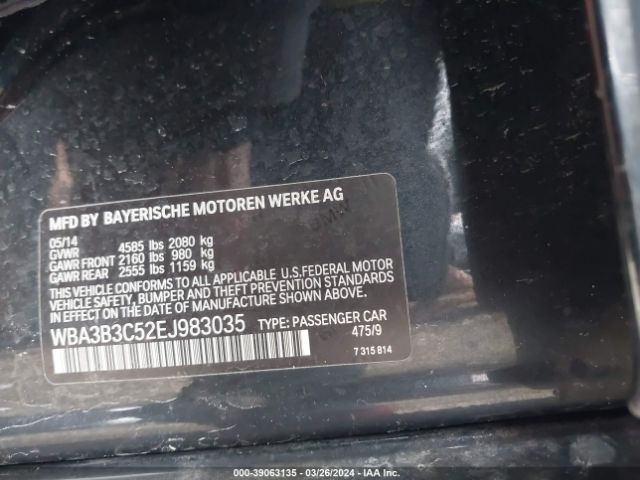 Photo 8 VIN: WBA3B3C52EJ983035 - BMW 328I 