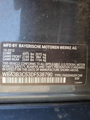 Photo 11 VIN: WBA3B3C53DF538790 - BMW 3 SERIES 