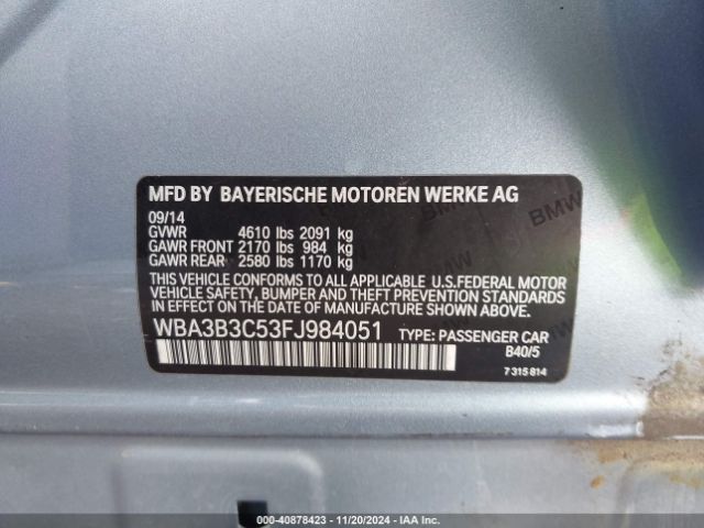 Photo 8 VIN: WBA3B3C53FJ984051 - BMW 328I 