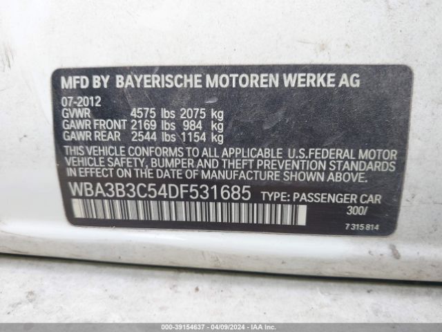 Photo 8 VIN: WBA3B3C54DF531685 - BMW 328 