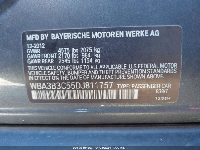 Photo 8 VIN: WBA3B3C55DJ811757 - BMW 328I 