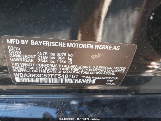 Photo 8 VIN: WBA3B3C57FF548161 - BMW 328I 