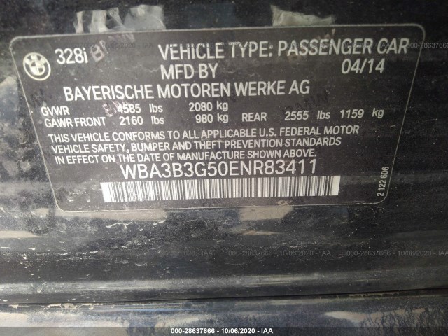 Photo 8 VIN: WBA3B3G50ENR83411 - BMW 3 