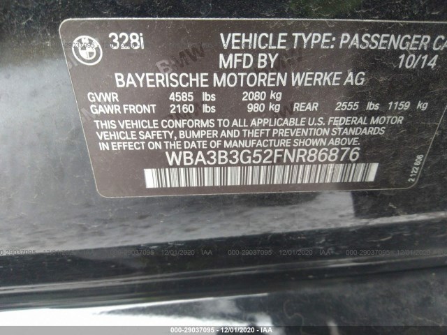 Photo 8 VIN: WBA3B3G52FNR86876 - BMW 3 