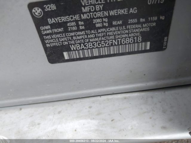 Photo 8 VIN: WBA3B3G52FNT68618 - BMW 328I 