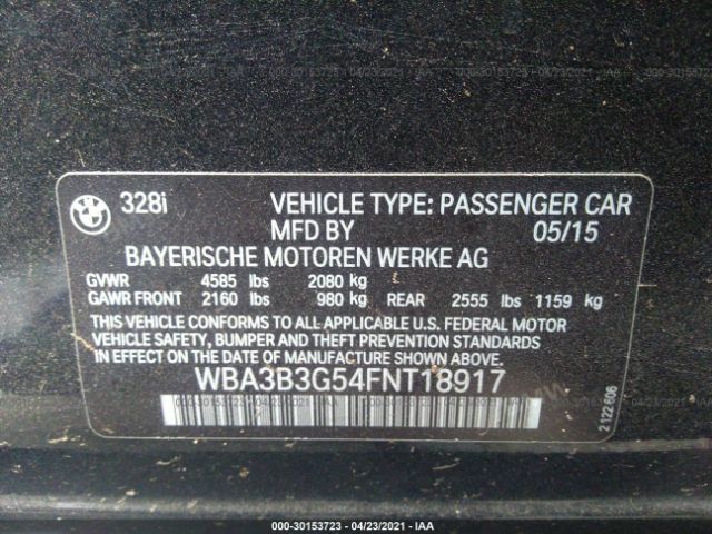 Photo 8 VIN: WBA3B3G54FNT18917 - BMW 3 