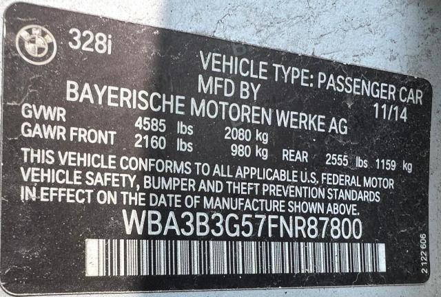 Photo 9 VIN: WBA3B3G57FNR87800 - BMW 328 XI 