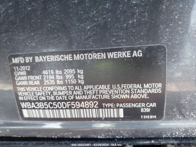 Photo 8 VIN: WBA3B5C50DF594892 - BMW 328I 