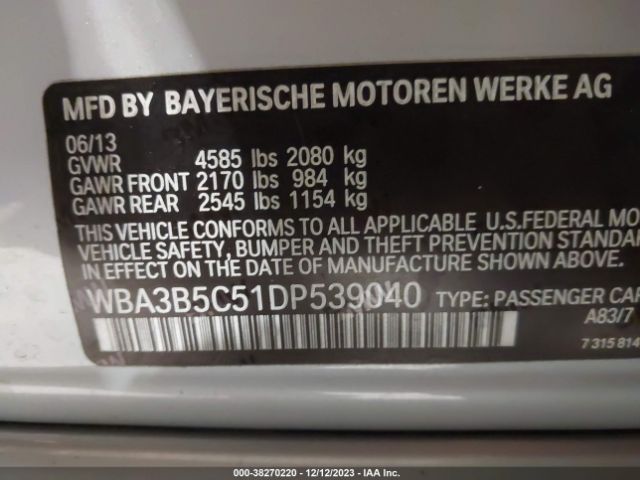 Photo 8 VIN: WBA3B5C51DP539040 - BMW 328I 