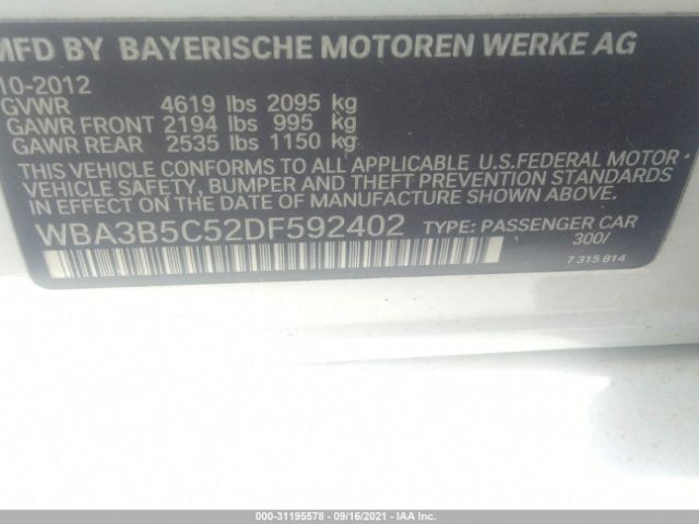 Photo 8 VIN: WBA3B5C52DF592402 - BMW 3 