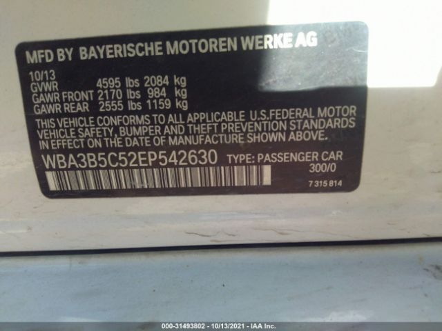 Photo 8 VIN: WBA3B5C52EP542630 - BMW 3 