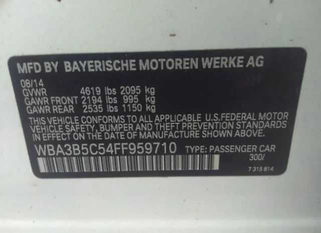 Photo 8 VIN: WBA3B5C54FF959710 - BMW 3 SERIES 