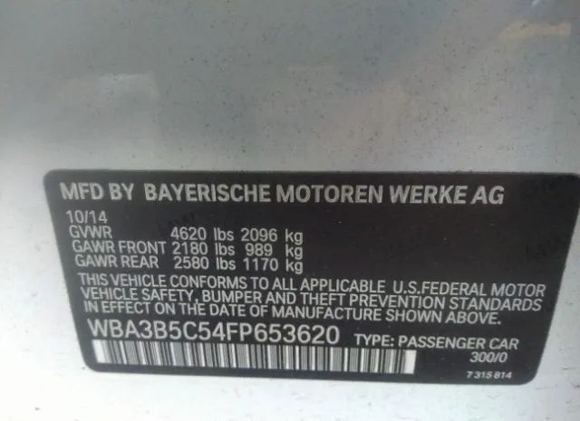 Photo 8 VIN: WBA3B5C54FP653620 - BMW 3 SERIES 