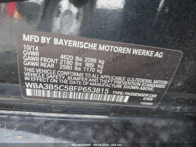 Photo 8 VIN: WBA3B5C58FP653815 - BMW 328I 