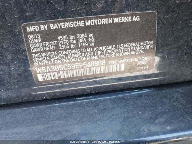 Photo 8 VIN: WBA3B5C59EP540888 - BMW 328I 