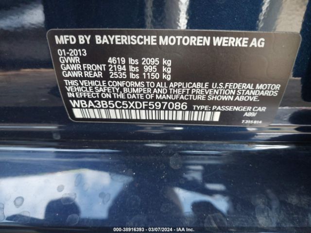 Photo 8 VIN: WBA3B5C5XDF597086 - BMW 3 SERIES 