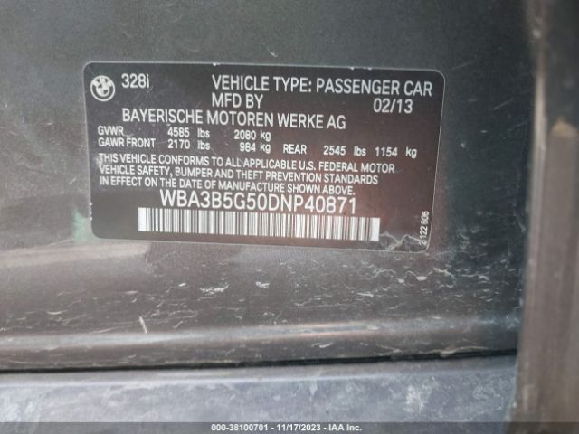 Photo 8 VIN: WBA3B5G50DNP40871 - BMW 328I 