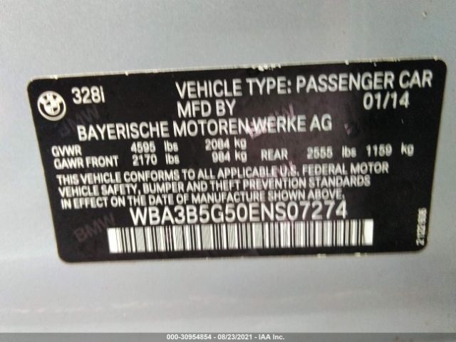 Photo 8 VIN: WBA3B5G50ENS07274 - BMW 328XI 