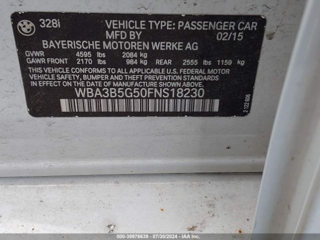 Photo 8 VIN: WBA3B5G50FNS18230 - BMW 328I 