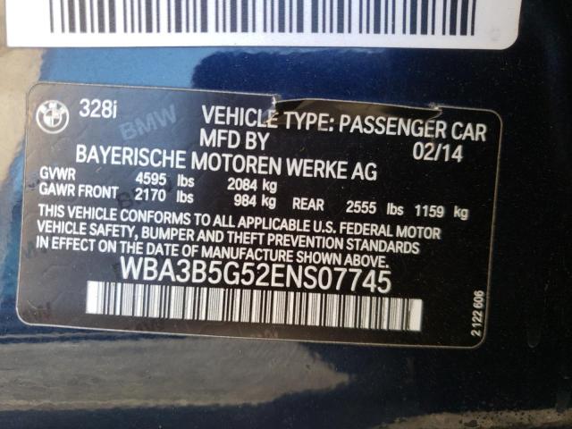 Photo 9 VIN: WBA3B5G52ENS07745 - BMW 328 XI SUL 