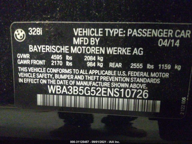 Photo 8 VIN: WBA3B5G52ENS10726 - BMW 3 