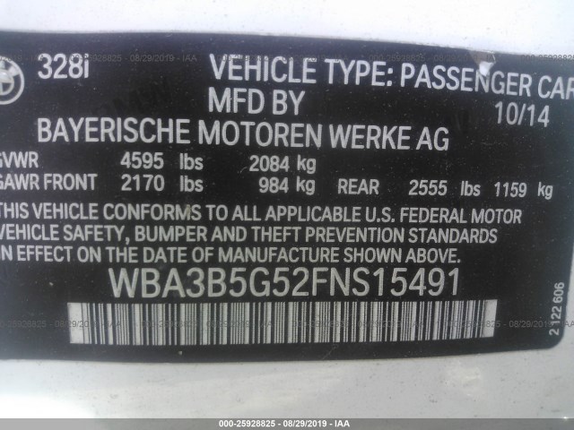 Photo 8 VIN: WBA3B5G52FNS15491 - BMW 3 