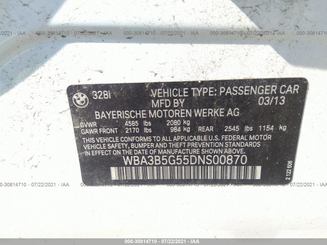 Photo 8 VIN: WBA3B5G55DNS00870 - BMW 3 