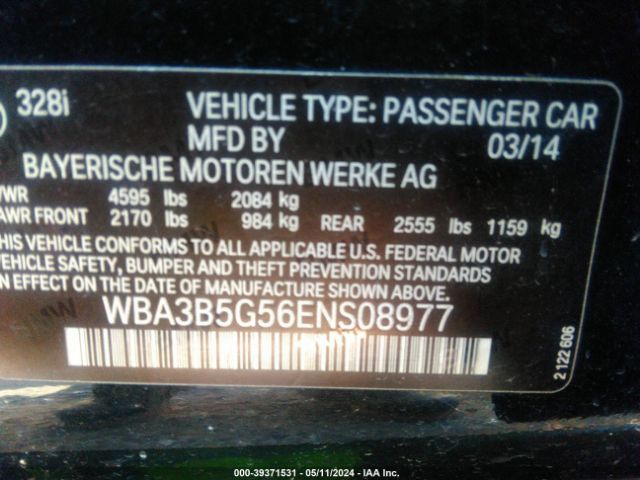 Photo 8 VIN: WBA3B5G56ENS08977 - BMW 328 