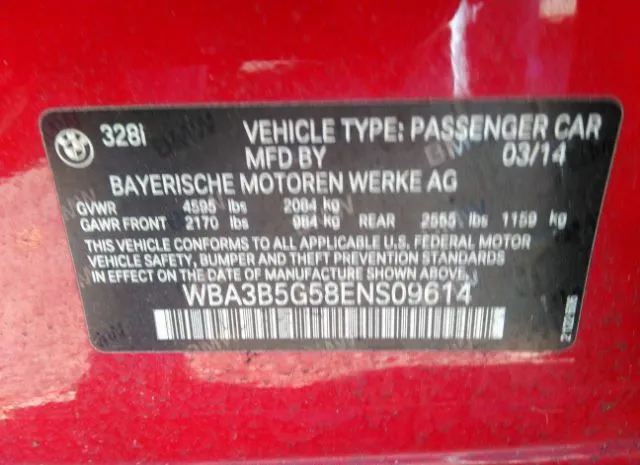 Photo 8 VIN: WBA3B5G58ENS09614 - BMW 3 SERIES 