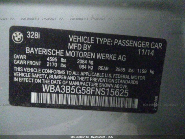 Photo 8 VIN: WBA3B5G58FNS15625 - BMW 3 