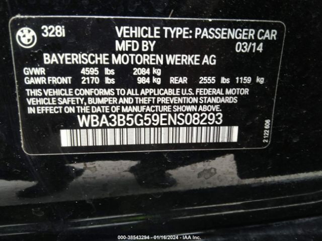 Photo 8 VIN: WBA3B5G59ENS08293 - BMW 328I 