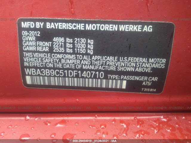 Photo 8 VIN: WBA3B9C51DF140710 - BMW 3 