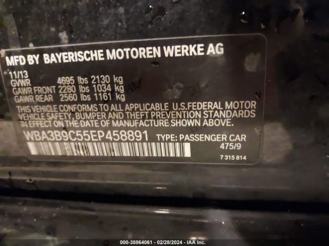 Photo 8 VIN: WBA3B9C55EP458891 - BMW 335I 