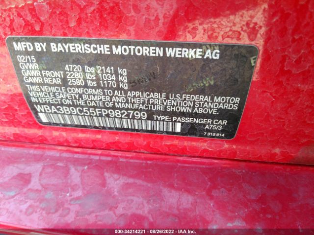 Photo 8 VIN: WBA3B9C55FP982799 - BMW 3 SERIES 