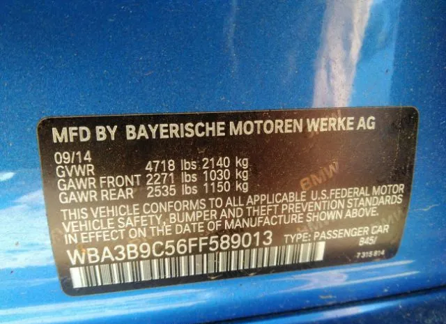 Photo 8 VIN: WBA3B9C56FF589013 - BMW 3 SERIES 