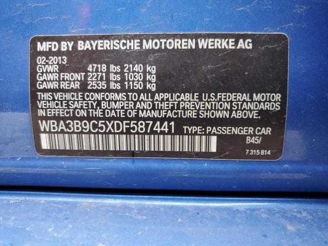 Photo 11 VIN: WBA3B9C5XDF587441 - BMW 3 SERIES 