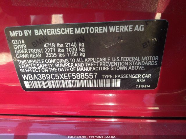 Photo 8 VIN: WBA3B9C5XEF588557 - BMW 3 