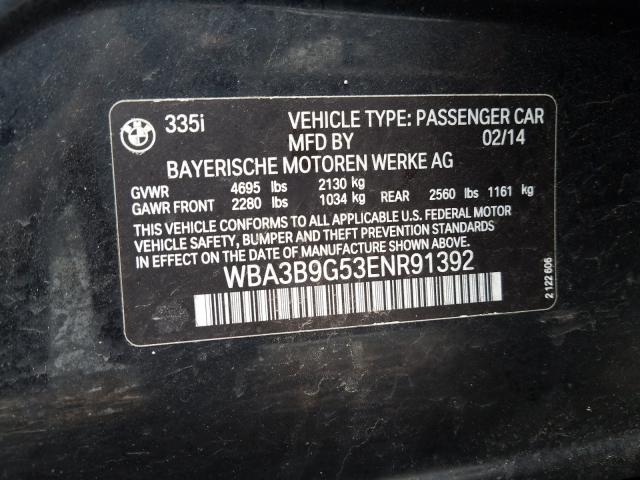 Photo 9 VIN: WBA3B9G53ENR91392 - BMW 335 