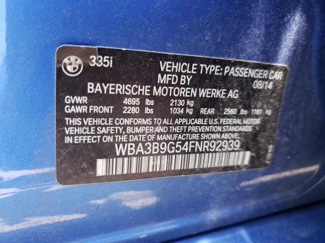 Photo 12 VIN: WBA3B9G54FNR92939 - BMW 335 XI 