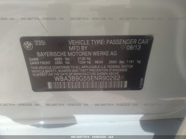 Photo 8 VIN: WBA3B9G55ENR90292 - BMW 3 