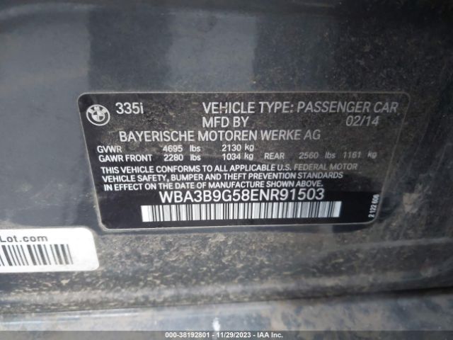 Photo 8 VIN: WBA3B9G58ENR91503 - BMW 335I 