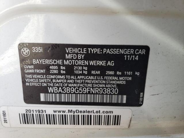 Photo 11 VIN: WBA3B9G59FNR93830 - BMW 3 SERIES 