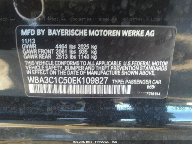 Photo 8 VIN: WBA3C1C50EK109827 - BMW 328I 