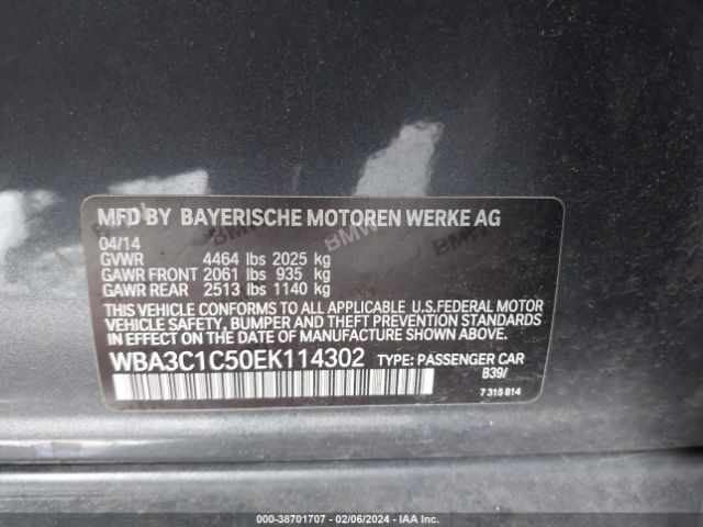 Photo 8 VIN: WBA3C1C50EK114302 - BMW 328I 