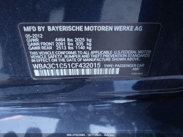 Photo 8 VIN: WBA3C1C51CF432015 - BMW 328I 